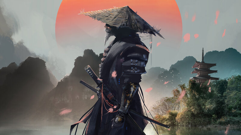 Samurai Warrior — Black, Serene