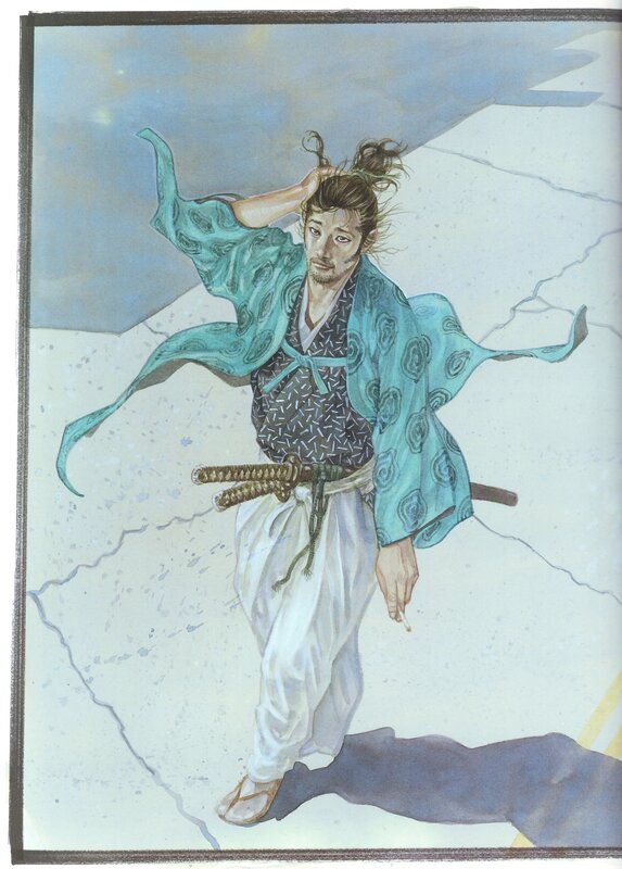 Samurai Warrior — Blue, Dramatic, Manga