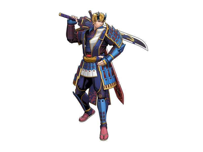 Samurai Warrior Character — Blue