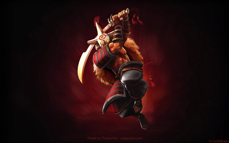 Samurai Warrior Character — Red, Dramatic