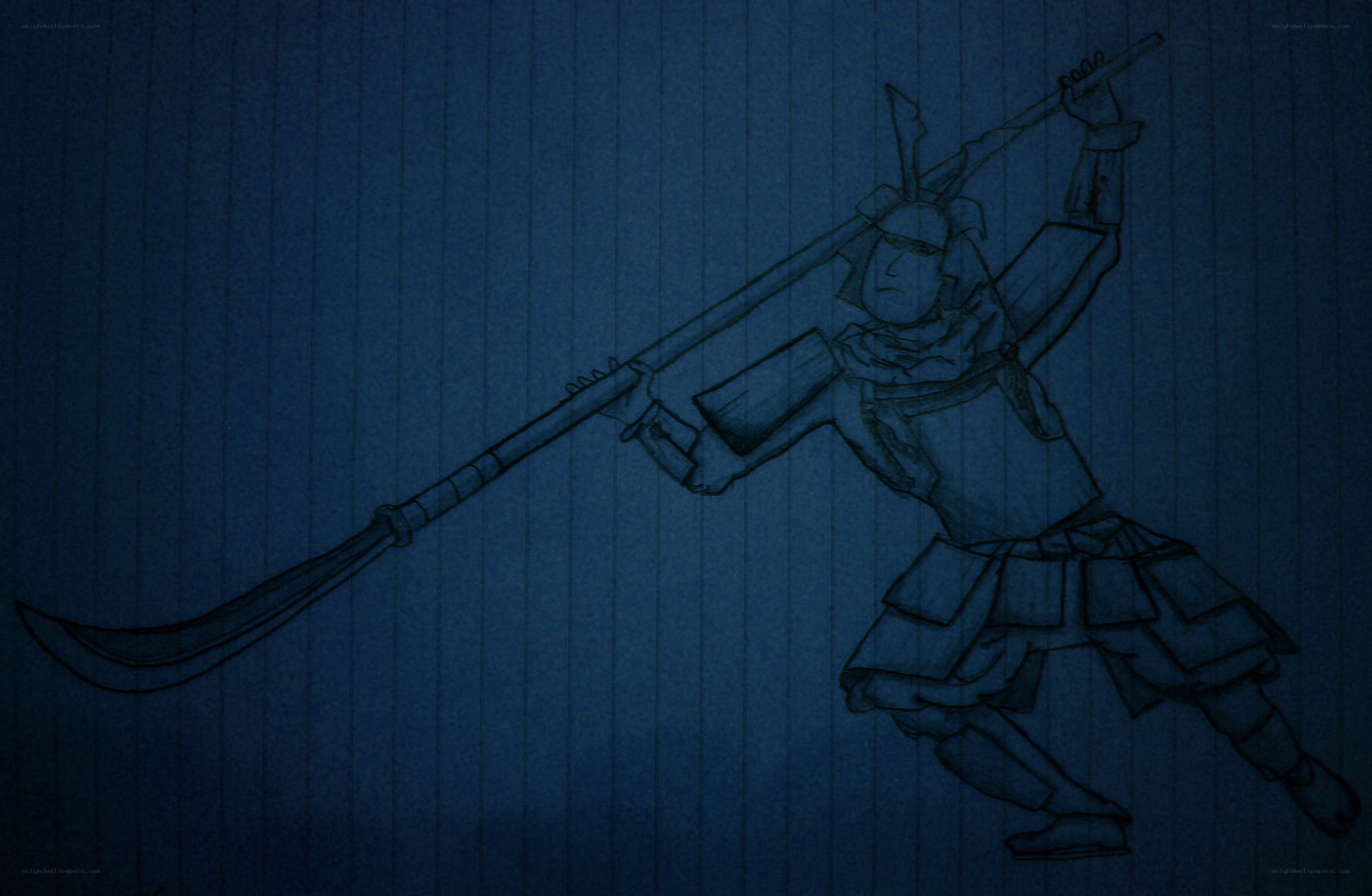 samurai warrior drawing