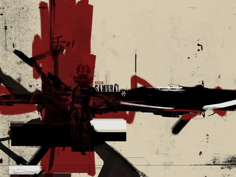 Samurai Warrior Figure — Red