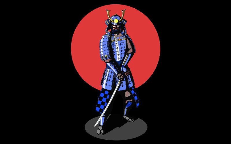 Samurai warrior illustration