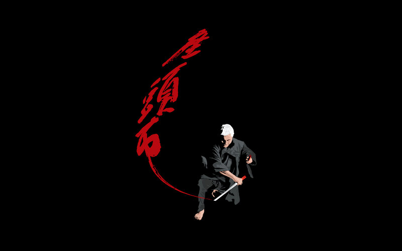 Samurai warrior in action