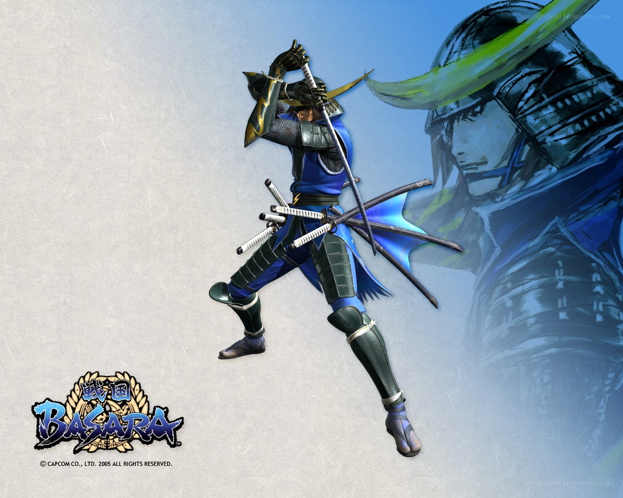 Samurai warrior in action