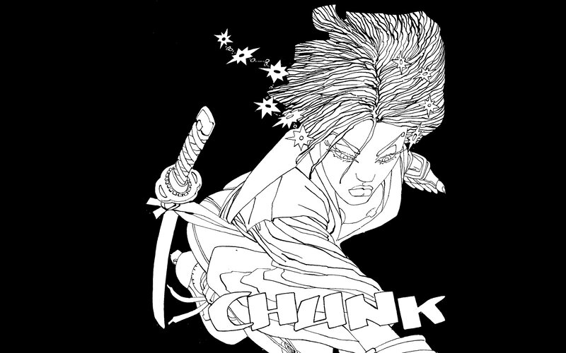 samurai warrior in action