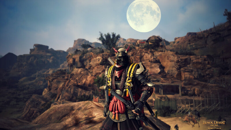 Samurai Warrior in Armor — Brown, Dramatic, Night