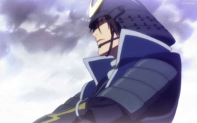 Samurai Warrior in Armor — Purple, Dramatic, Anime