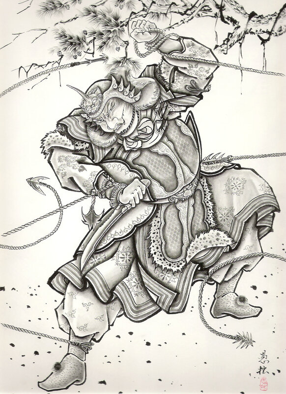 Samurai warrior in battle