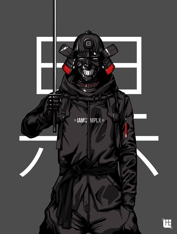 Samurai Warrior in Black