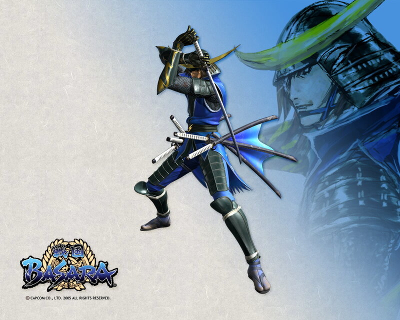 Samurai Warrior in Blue Armor — Dramatic