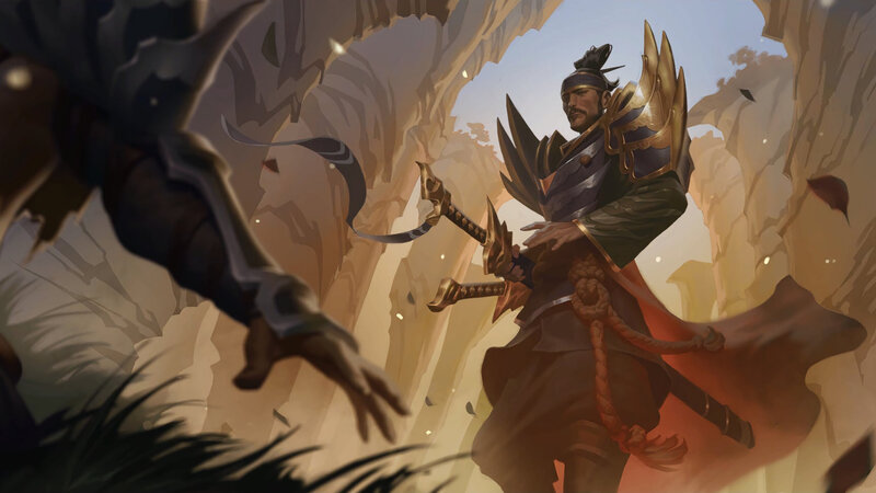 Samurai Warrior in Canyon — Brown