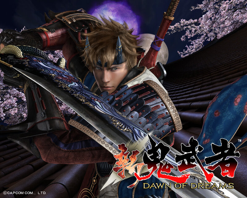 Samurai warrior in cherry blossom night