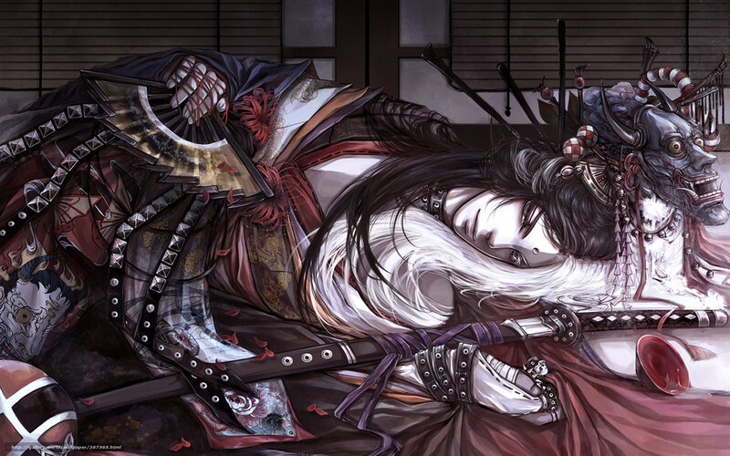Samurai warrior in death