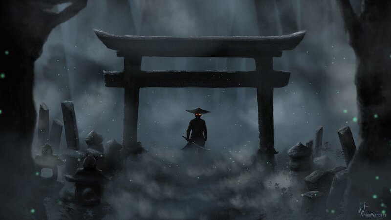 Samurai Warrior in Fog