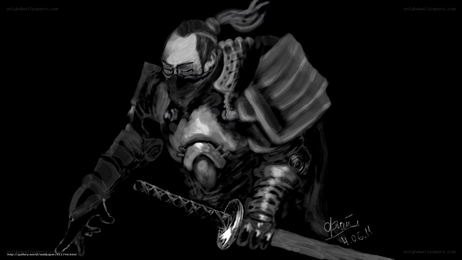 samurai warrior in motion