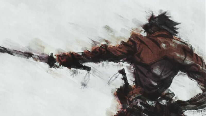 Samurai Warrior in Motion — Brown, Dramatic, Anime