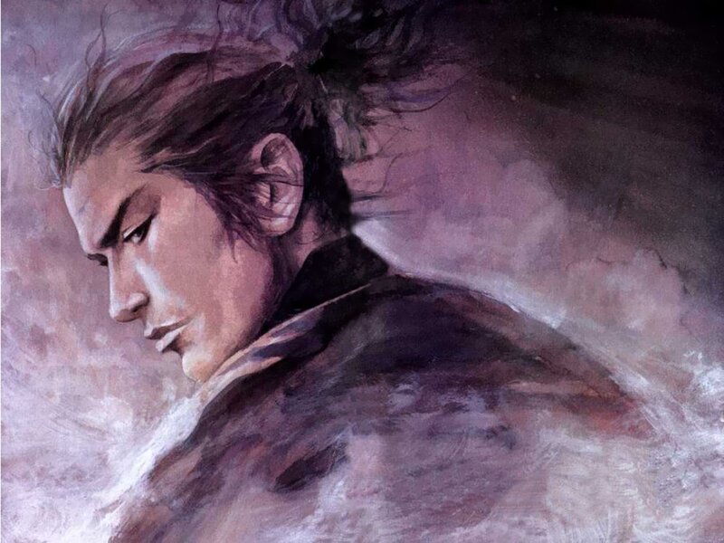 samurai warrior in profile