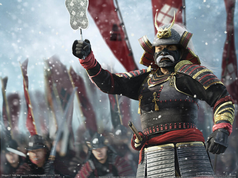 Samurai Warrior in Snow — Black