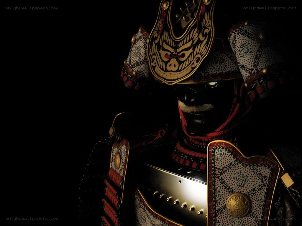 Samurai warrior in traditional armor