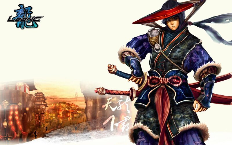 Samurai warrior in traditional attire