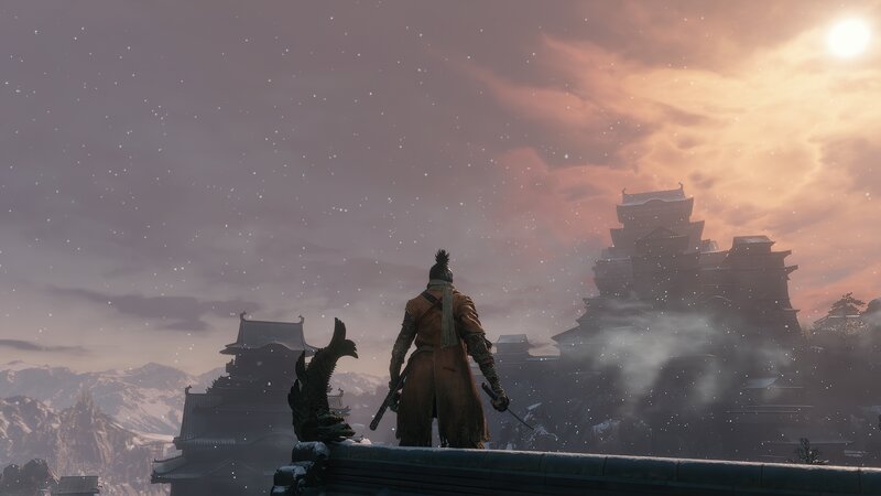 Samurai Warrior on Balcony