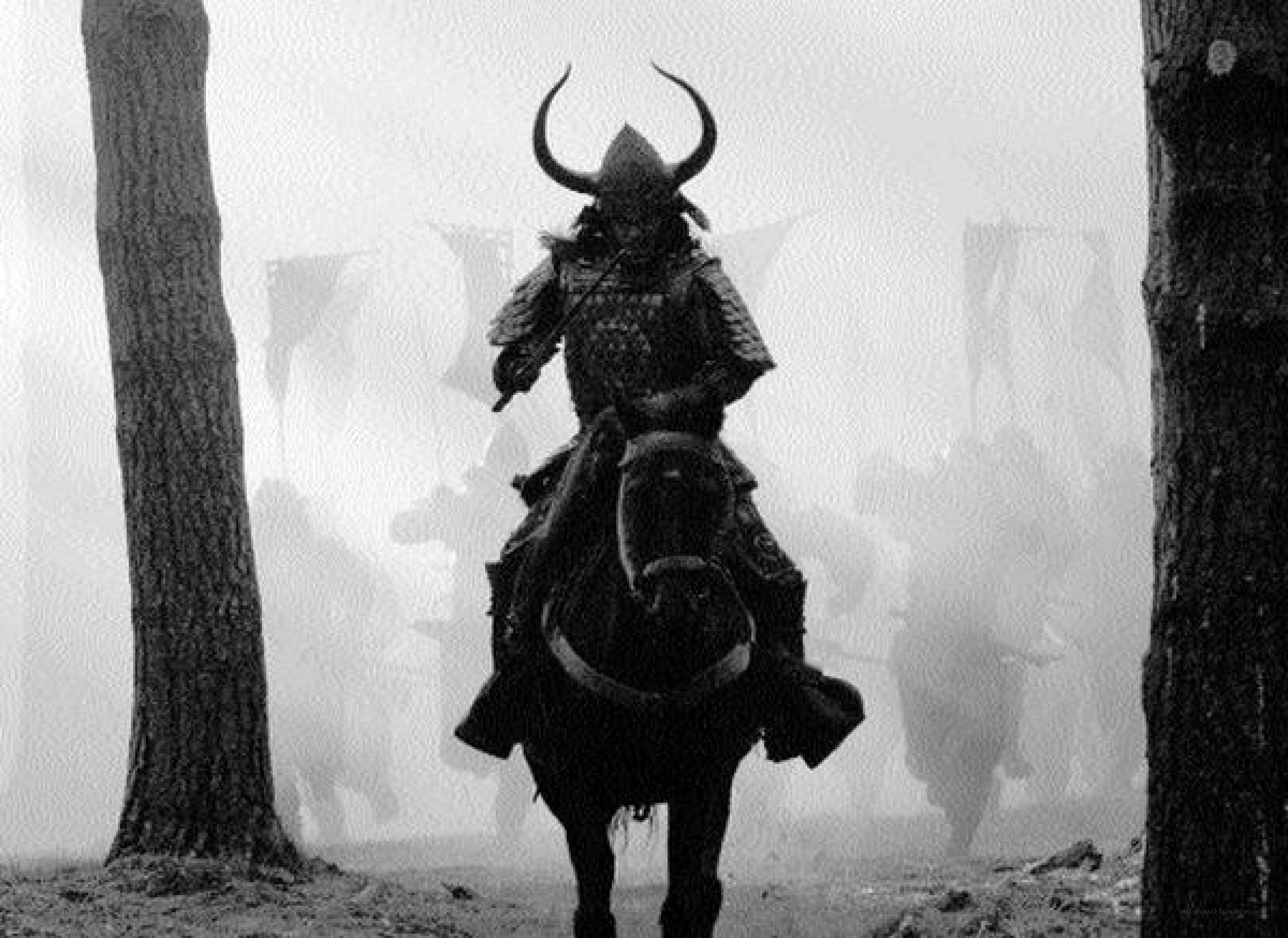 Samurai warrior on horseback