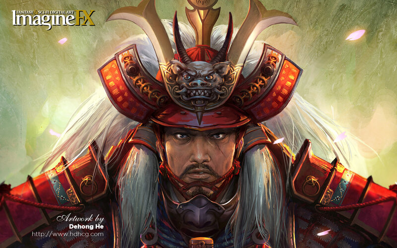 Samurai warrior portrait