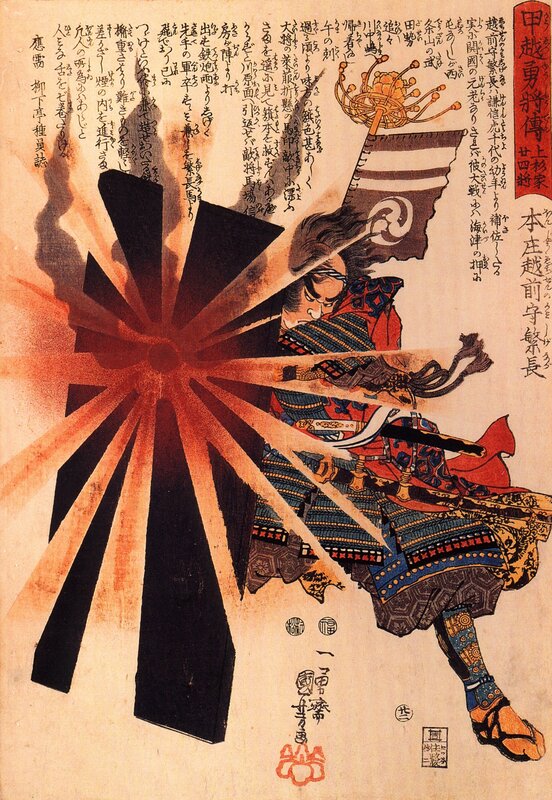 Samurai warrior print