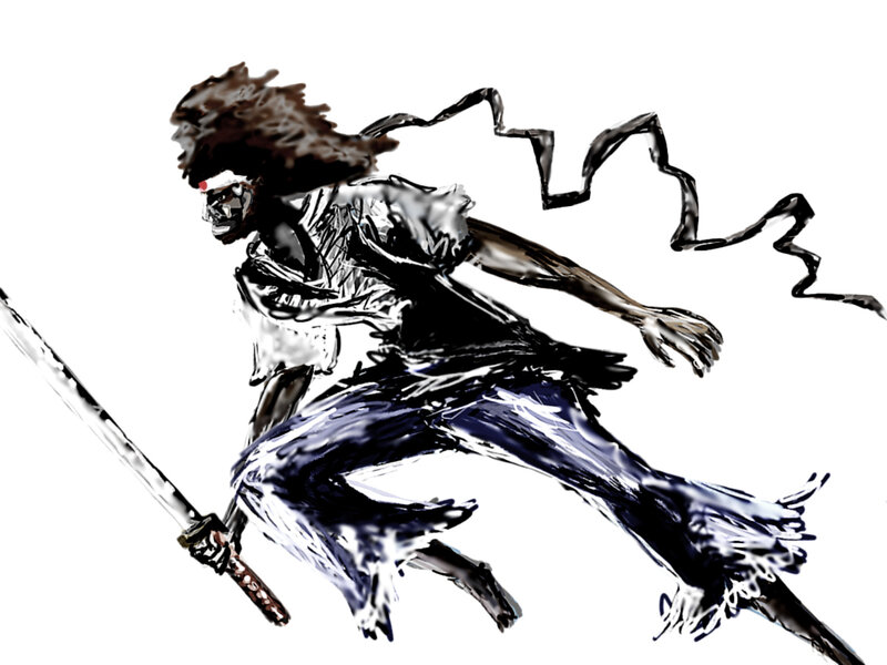Samurai Warrior Running