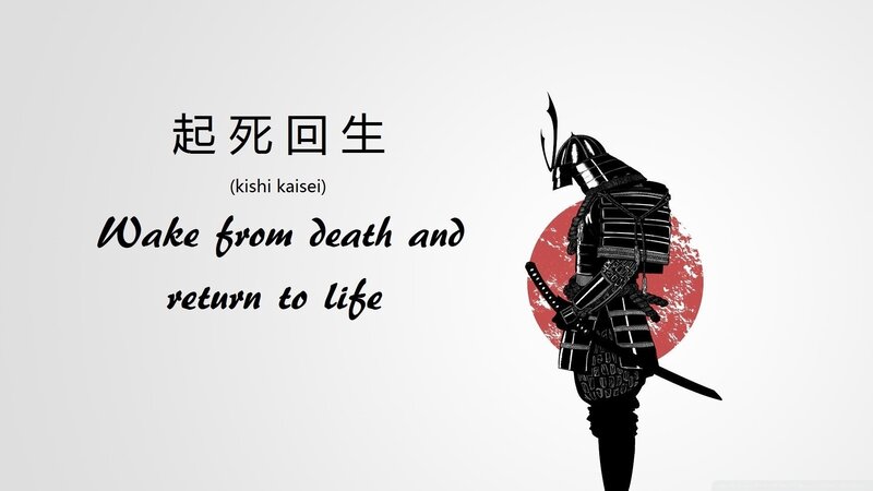 Samurai Warrior Silhouette — Black, Dramatic, Illustration