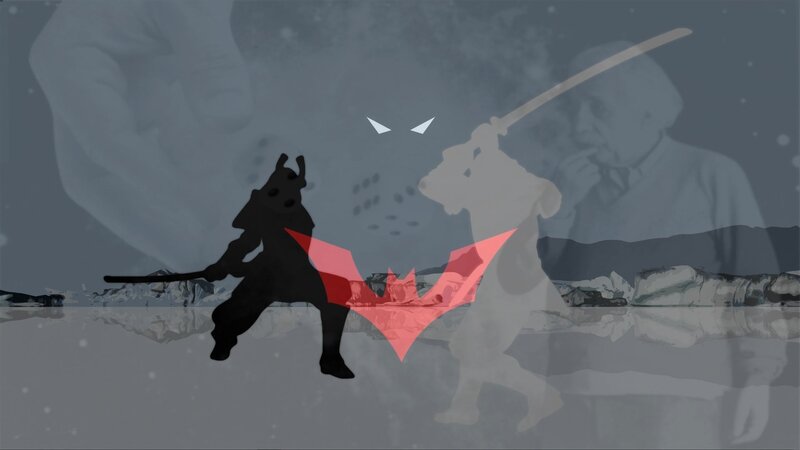 Samurai Warrior Silhouette — Black, Dramatic, Winter