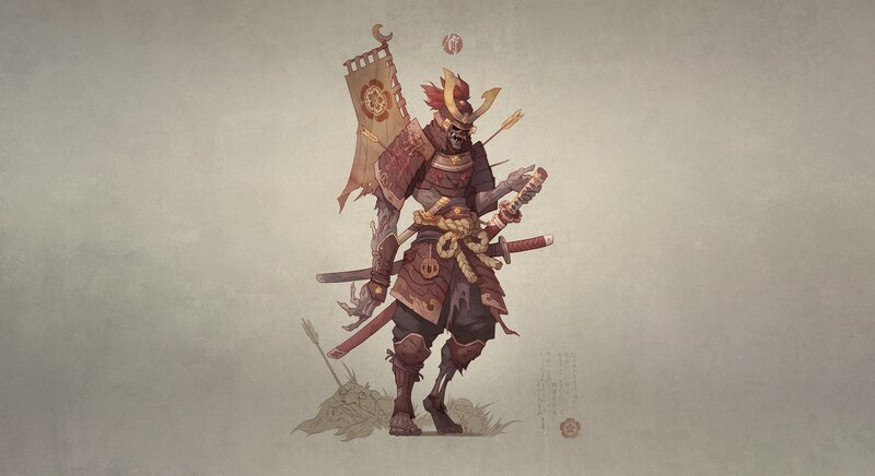 Samurai Warrior Skeleton