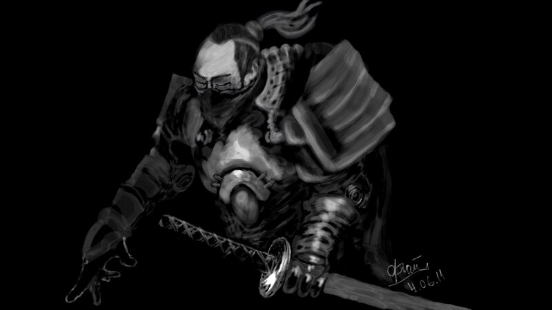 samurai warrior sketch