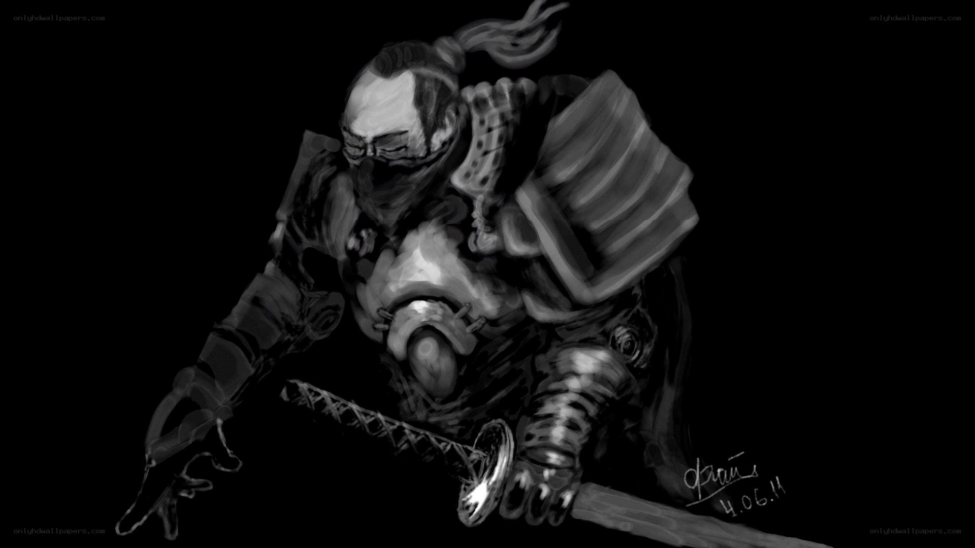 samurai warrior sketch