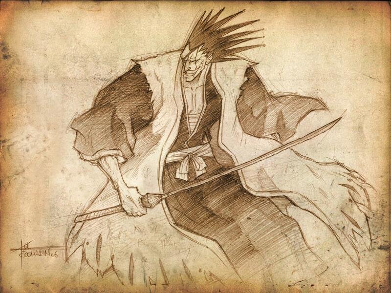 samurai warrior sketch