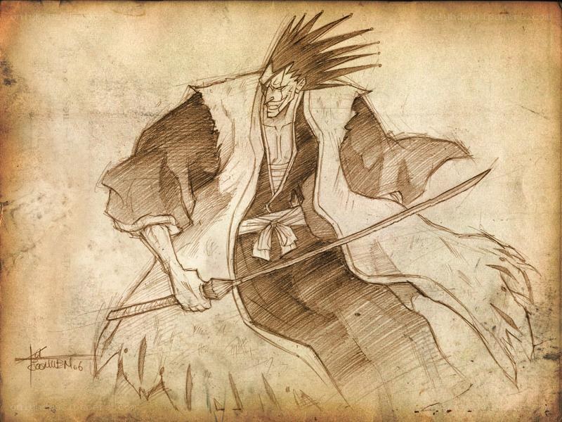 samurai warrior sketch