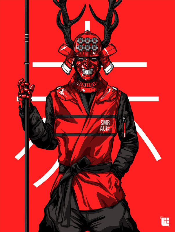 Samurai Warrior with Antlers