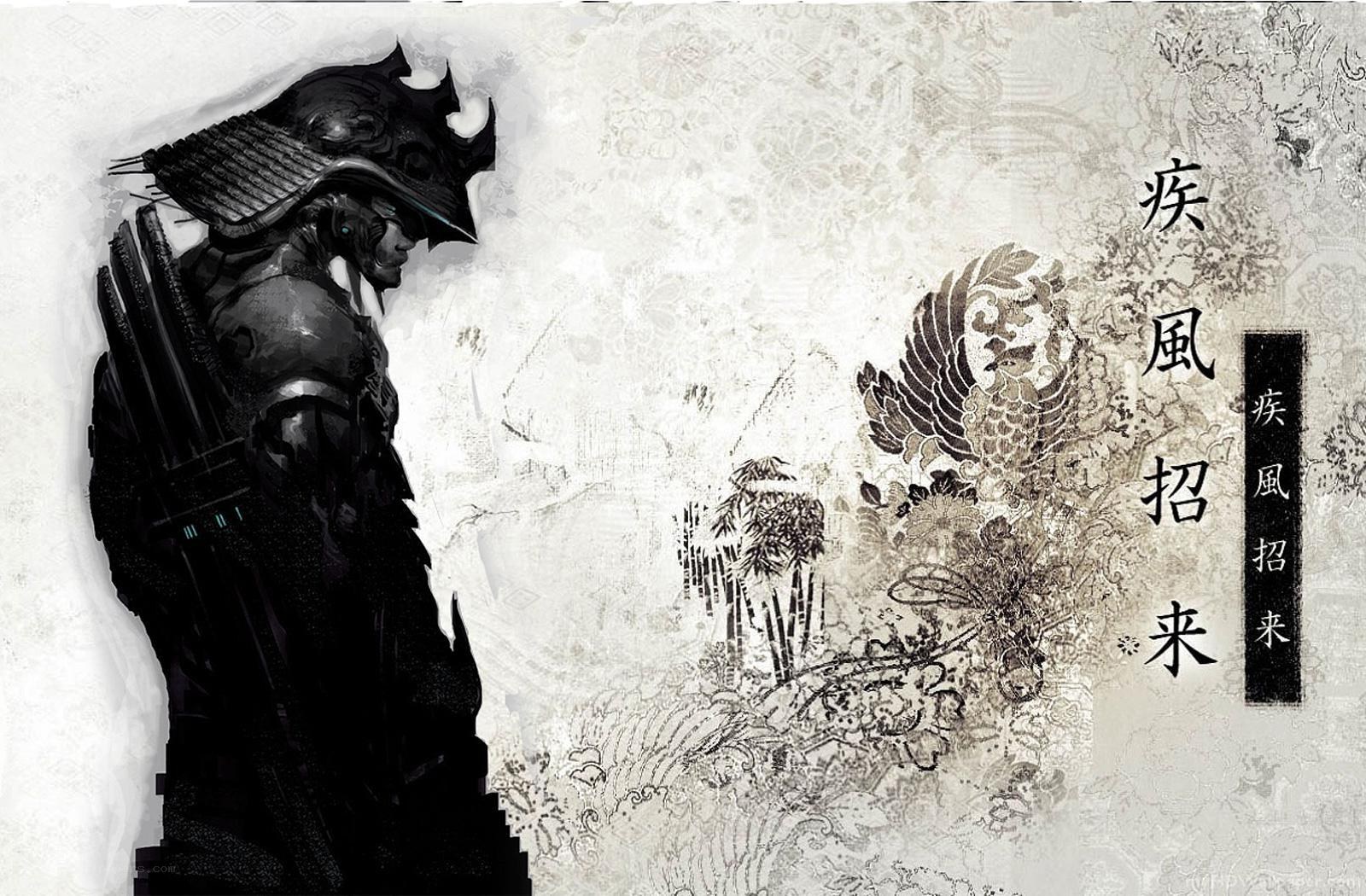 Samurai warrior with bow