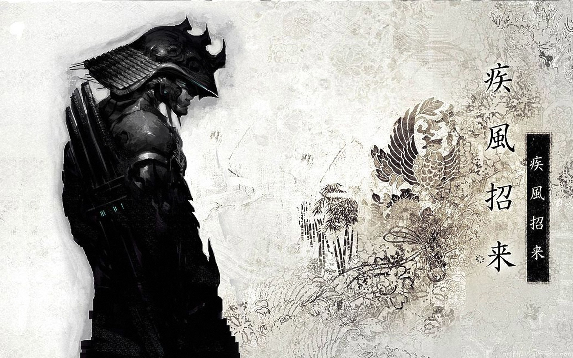 Samurai warrior with bow