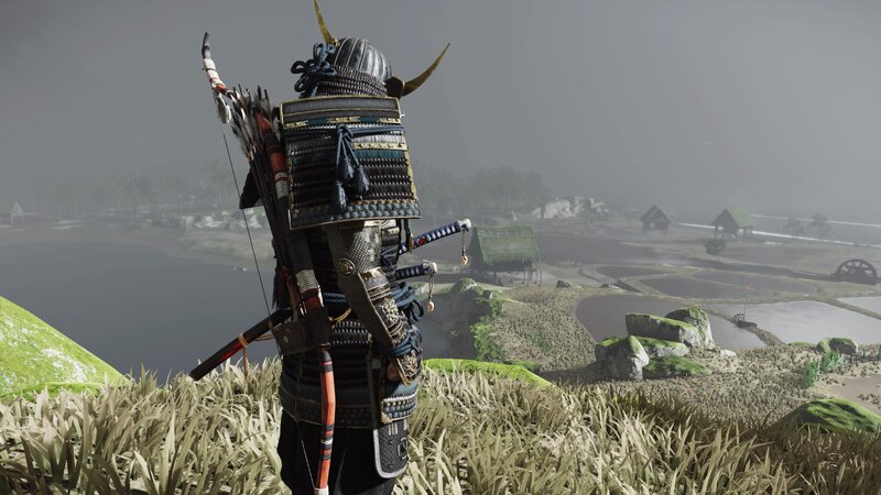 Samurai Warrior with Bow — Green