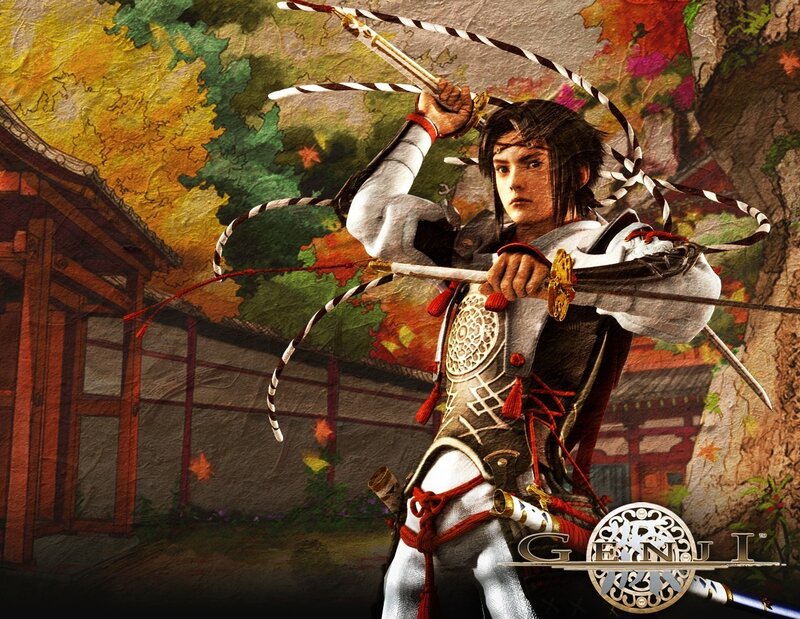 Samurai Warrior with Bow — White
