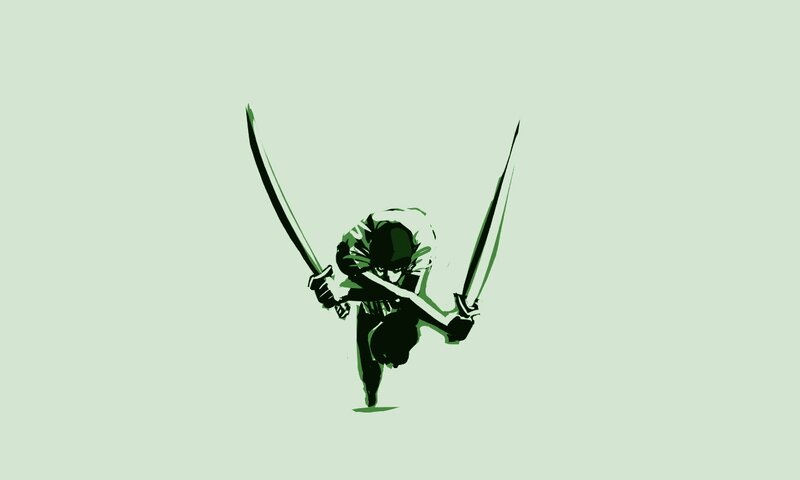samurai warrior with dual swords