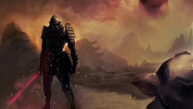 Samurai Warrior with Lightsaber