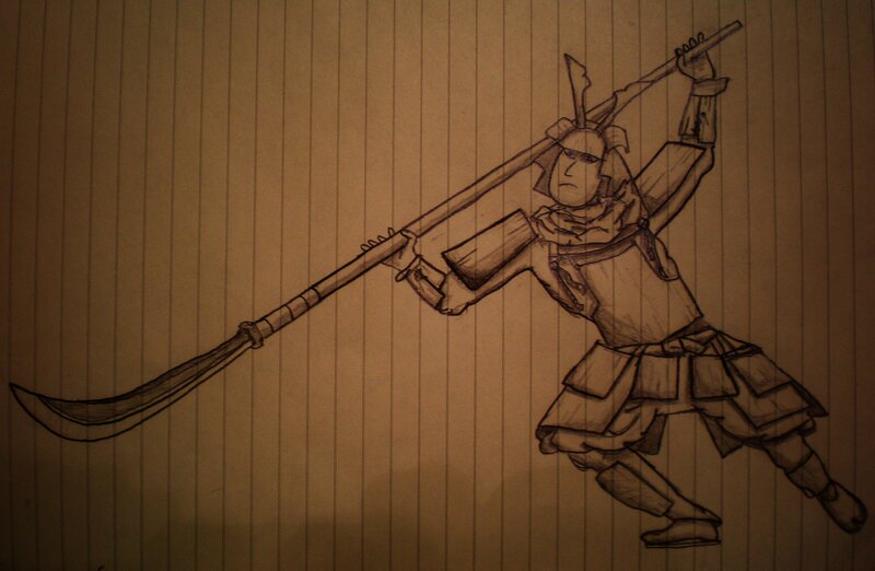Samurai Warrior with Polearm