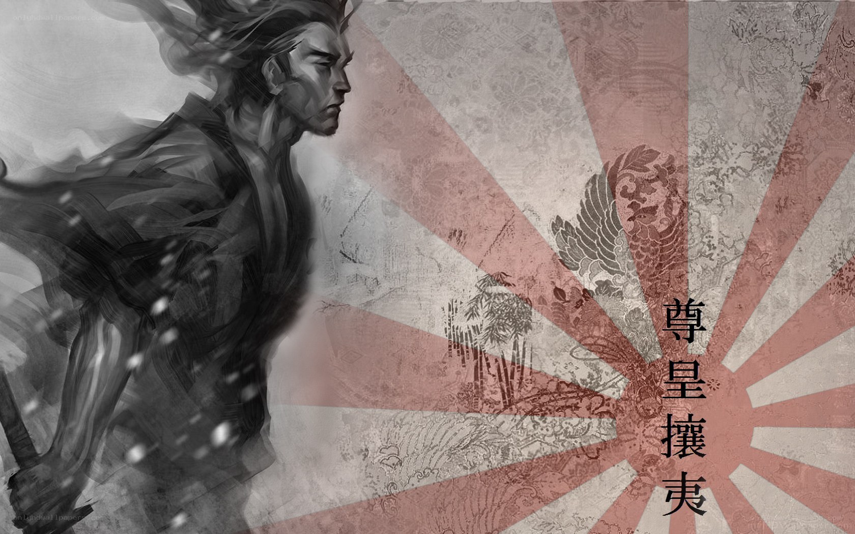 samurai warrior with rising sun