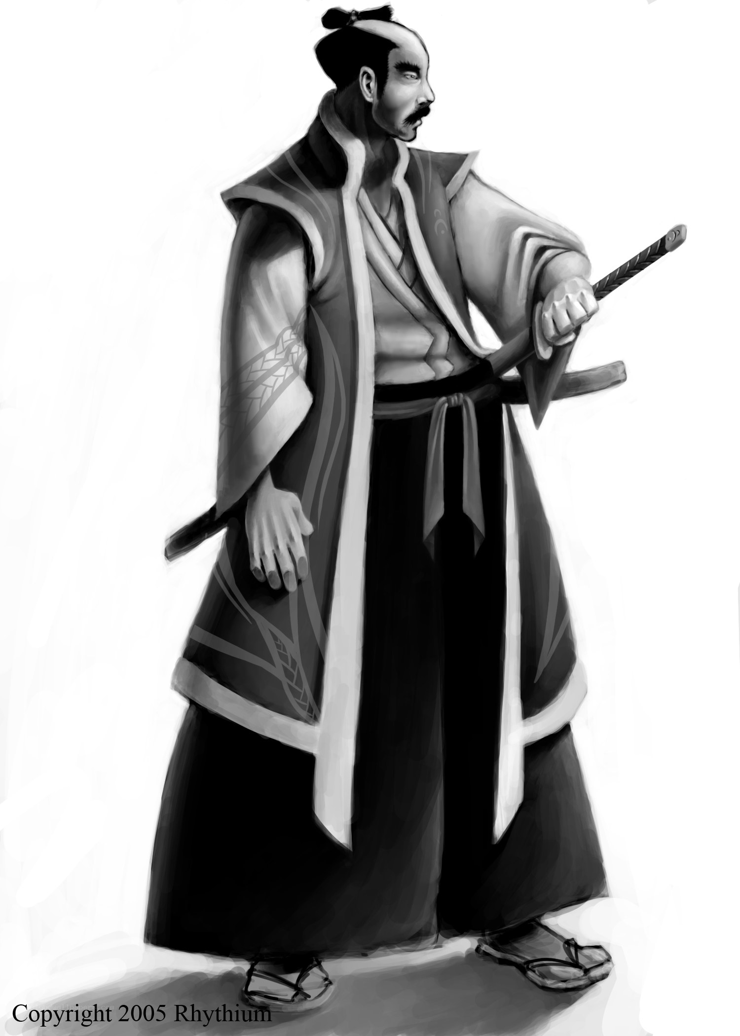 Samurai warrior with sword