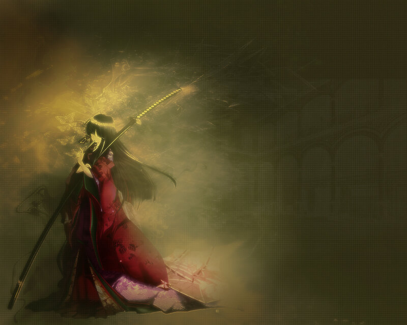 Samurai warrior with sword