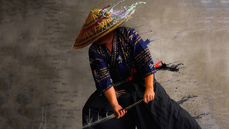 Samurai warrior with sword