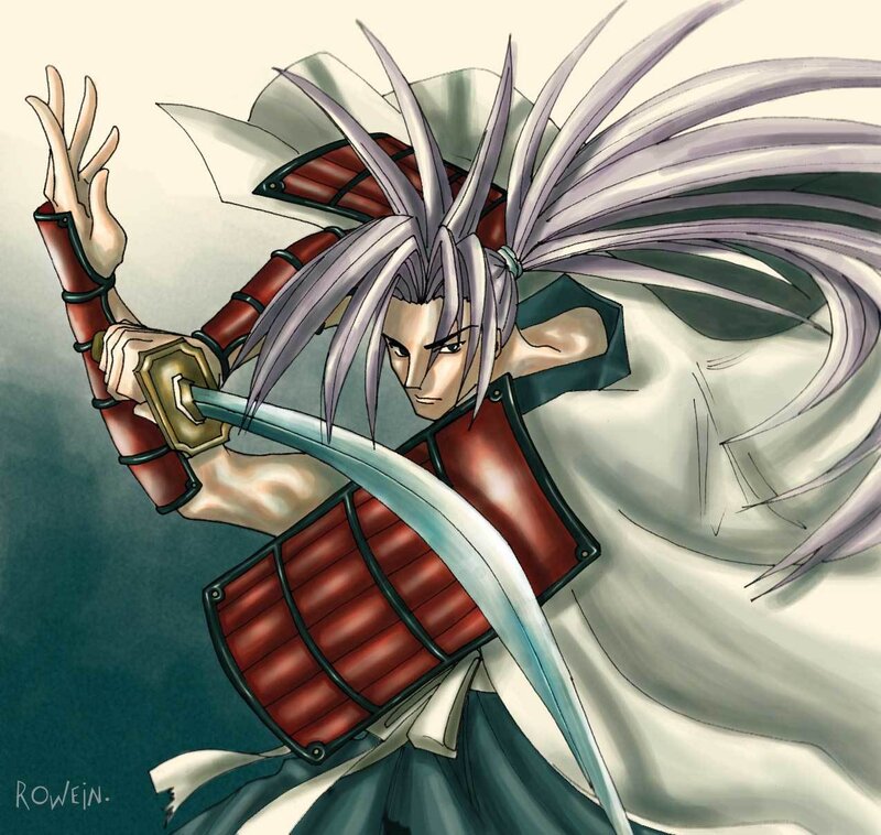 Samurai Warrior with Sword — Red, Dramatic